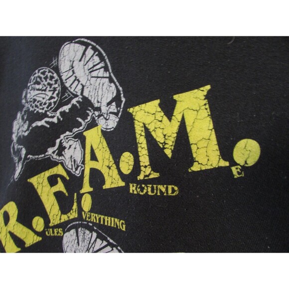 Wu Tang Clan Hoodie Mens Med/Large CREAM Dollar Bill Hip Hop Rap Pullover - Picture 7 of 15